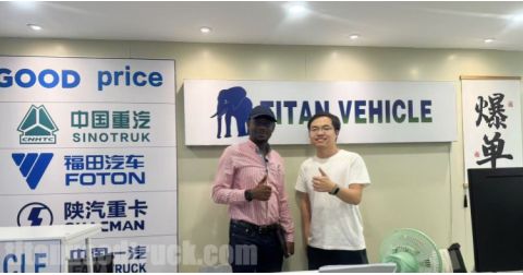 Ghana Customer Visited TITAN Vehicle to Buy Used Howo Dump Truck 2023