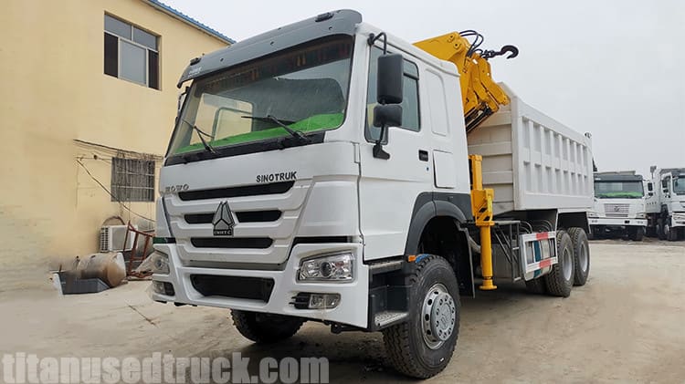 6x4 Second Hand Howo Crane Trucks for Sale in Papua New Guinea