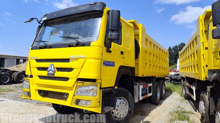 6x4 Used Howo Dump Truck 371 HP for Sale in Mozambique