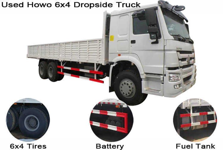 Sinotruk Howo 6x4 Used Dropside Truck for Sale