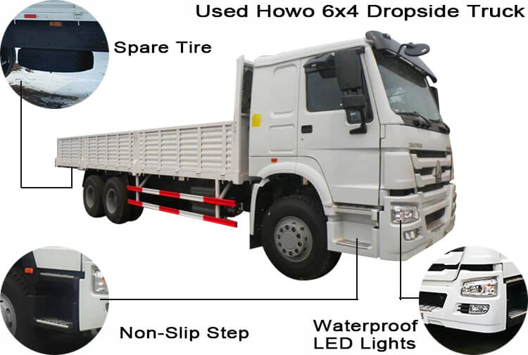 Sinotruk Howo 6x4 Used Dropside Truck for Sale