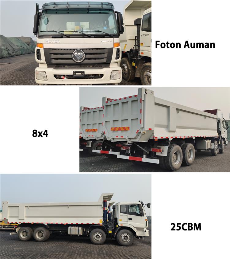 Used Old Foton Auman Dump Truck 8x4 for Sale In Ghana