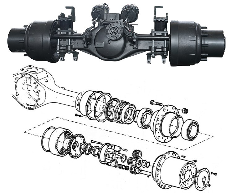 Finely Repaired Axles for TITAN Used Trucks