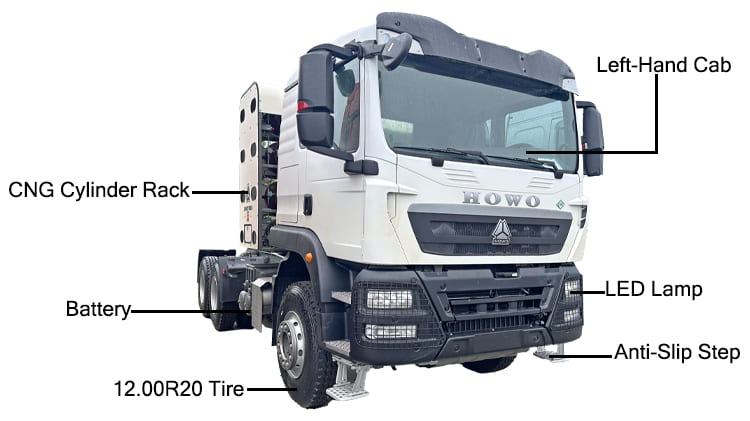Second Hand Howo 6X4 CNG Semi Trucks for Sale in Tanzania