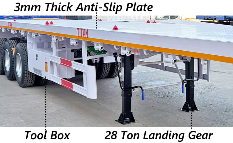3 Axle 40 Foot Flatbed Semi Trailer for Sale in Nigeria Lagos