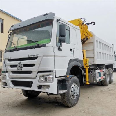 Used Howo Mounted Crane Dump Truck